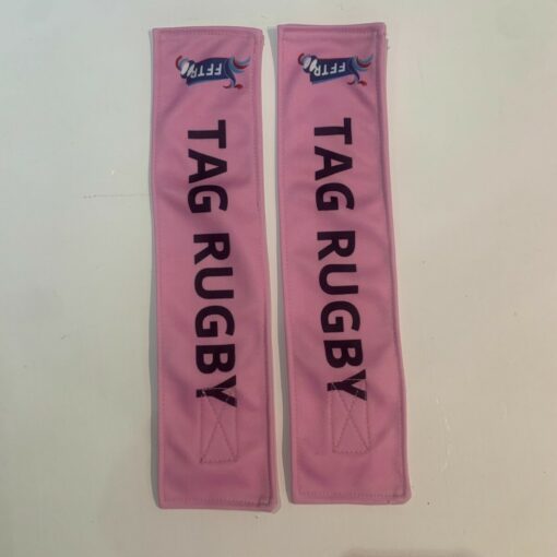 Paire de tags pour tag rugby roses