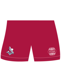 Shorts-Cougarachas-rouges-unis-face