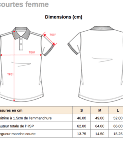 Fiche technique polo femme