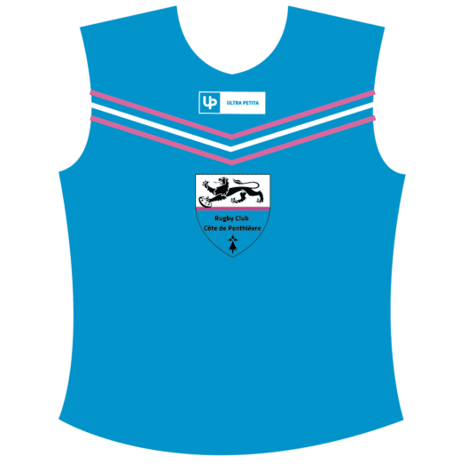 Chasuble d_entrainement en sublimation Adulte ou enfant Bleu Face