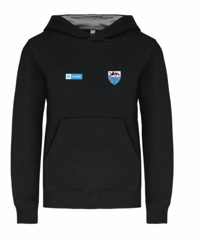 K453 Sweat capuche enfant bicolor Noir