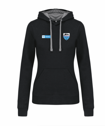 Sweat capuche bicolore noir femme  RCCP by UP