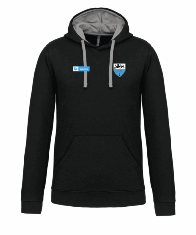 K466 Sweat capuche adulte Coton noir