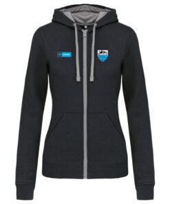 sweat à capuche zippé femme