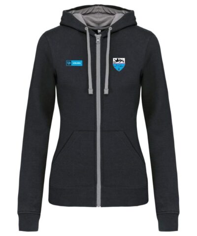 sweat à capuche zippé femme