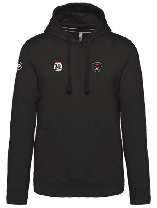 Sweat capuche Les Tigres d'Asnières XV du Tigre Rugby Asnières unisexe Noir