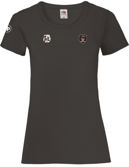 T-shirt Les Tigres d'Asnières XV du Tigre Rugby Asnières Noir Femme