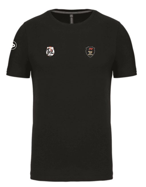 T-shirt Les Tigres d'Asnières XV du Tigre Rugby Asnières Noir Homme