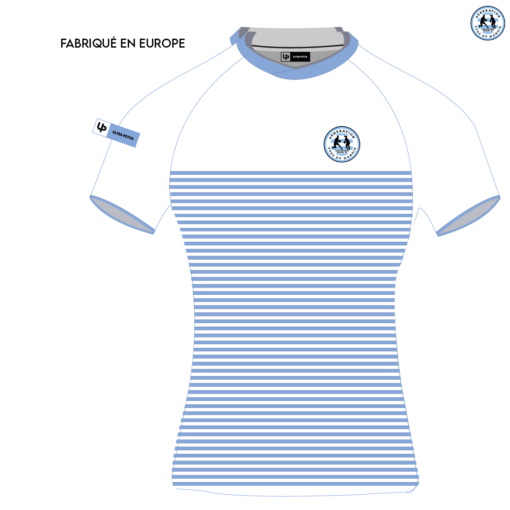 T-shirt manches courtes marinière - en sublimation toucher coton Génération Yves du Manoir GYDM - R