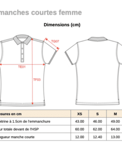 Mensuration polo piqué femme Asnières Hockey sur Gazon