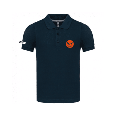 Polo enfant manches courtes bleu marine Asnières Hockey sur Gazon