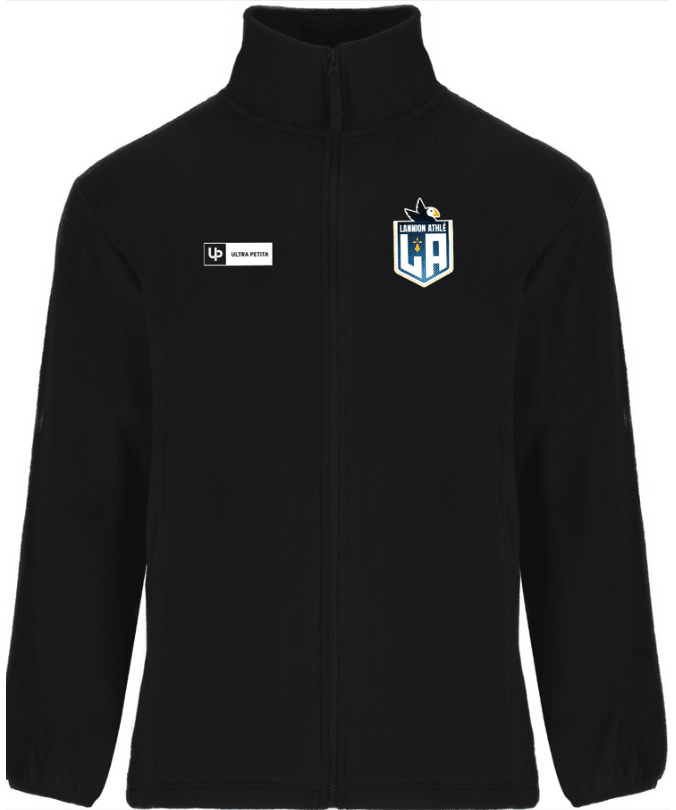 Polaire noir Femme avec écusson Lannion Athlétisme Polaire noir Femme avec écusson Lannion Athlétisme