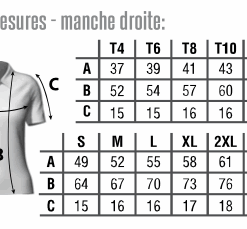Tableau des tailles polo femme lannion athletisme