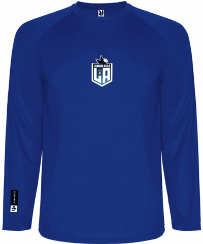 t-shirt manches longues bleu lannion athletisme