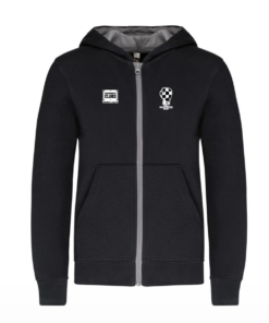 Sweat zippé capuche avec écusson tissé - Homme