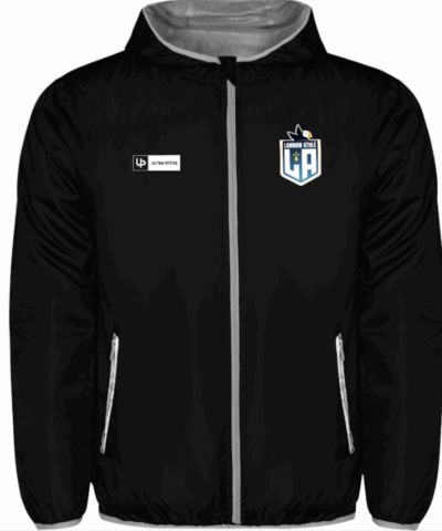 coupe vent noir unisexe ecusson lannion athletisme