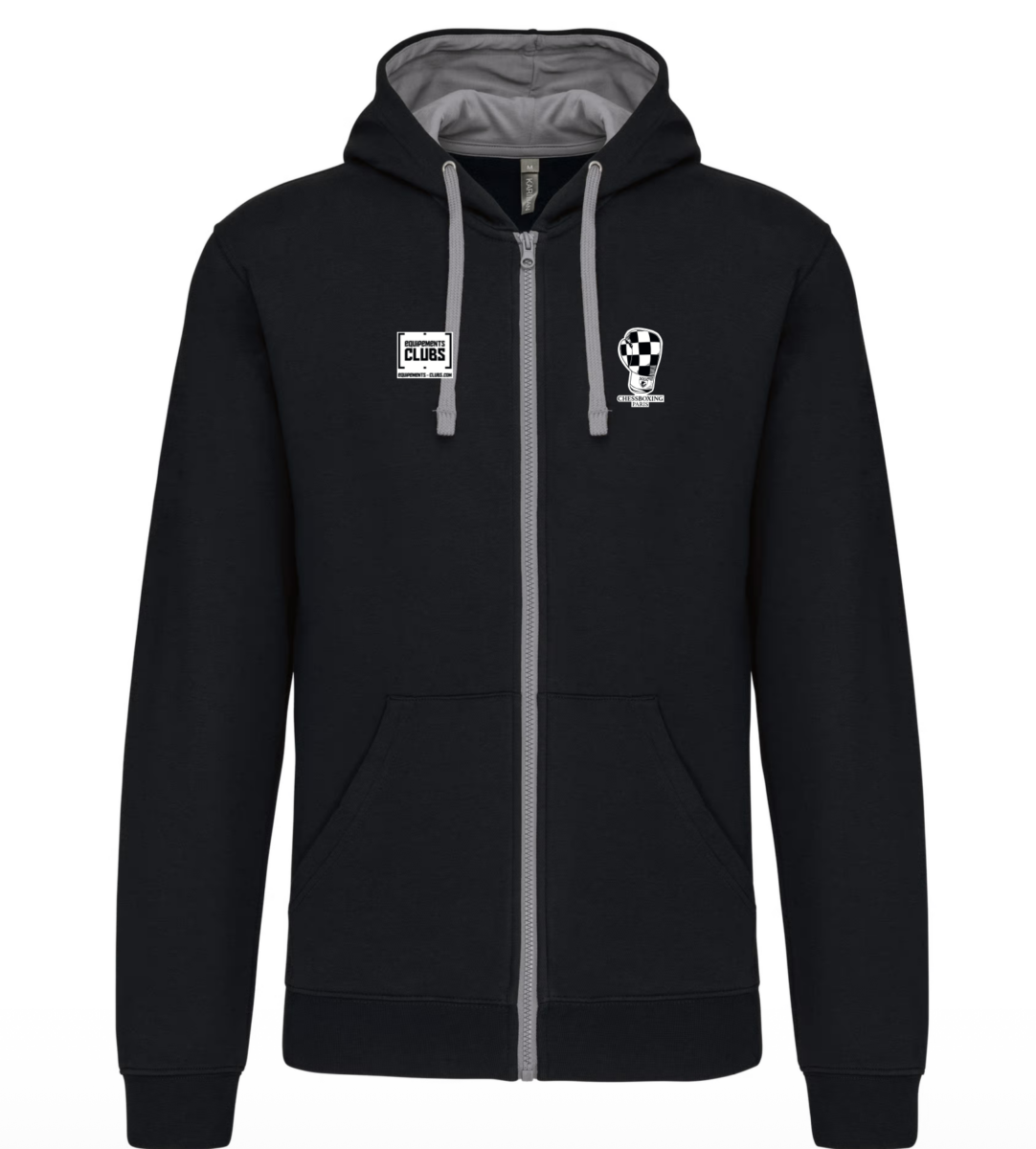 Sweat zippé capuche Chessboxing - Enfant